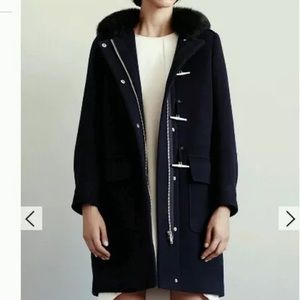 New without tag club monaco blue duffle toggle coat